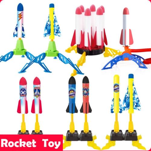 Adjustable Rocket Launcher Toys Sport Game Kids Air Step Pump Power Outdoor Garden Sport Toys For Children Gift Basketball