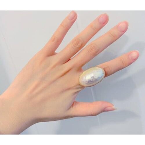 Unique Original Geometric Rings For Women 2019 Vintage Gold Tone Oval Stunning Resizable Korean Ring Femme Bijoux Bague