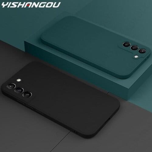 Liquid Silicone Case For Samsung Note 20 S20 FE S21 Ultra A51 A71 A50 A70 A21S A31 S10 S9 S8 Plus Solid Candy Shockproof Cover