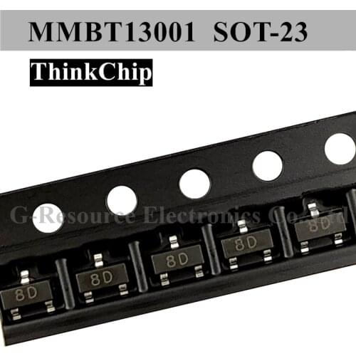 100pcs) MMBT13001 SOT-23 SMD NPN Signal Transistor Triode (Marking 8D)