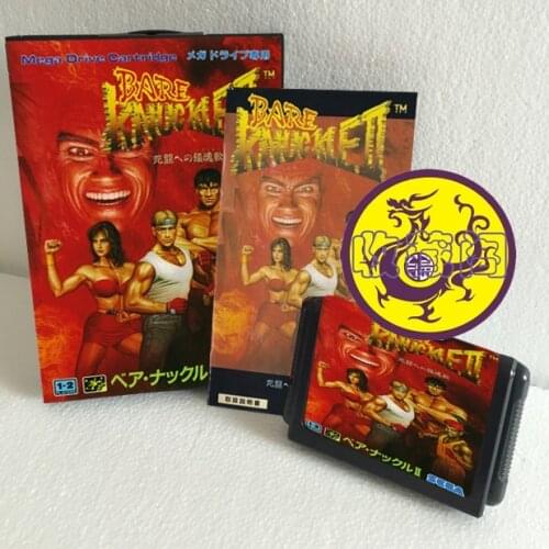 Bare Knuckle II 16 bit SEGA MD Game Card Boxed With Manual For Sega Mega Drive For Genesis