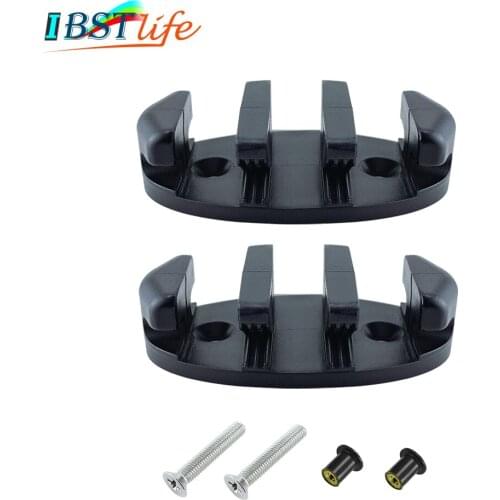 2PCS Black Nylon Plastic Marine Zig Zag Anchor Trolley Cleat Rope Device Kayaks Canoes Boat Decks Replacement Rowing Accessories