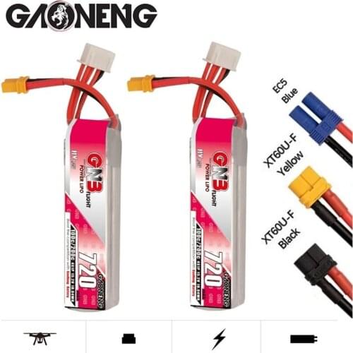 2PCS/SET 15.2V GNB 720mAh 100C 4S HV XT30 Plug Lipo Battery for RC FPV Racing Drone Tinywhoop Frame Kit Tinywhoop Spare Parts
