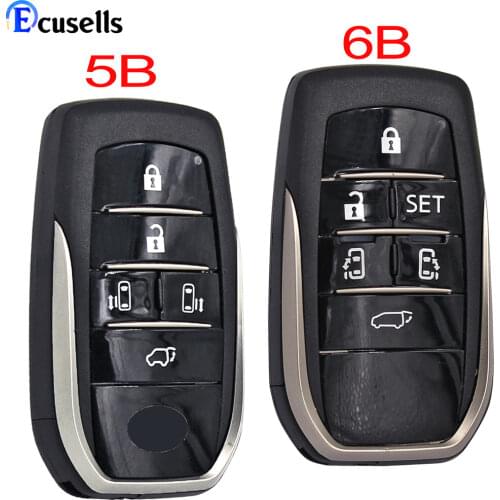 5/6 Buttons Remote Car Key Case Shell For Toyota Alphard VELLFIRE NOAH Previa 30 Series