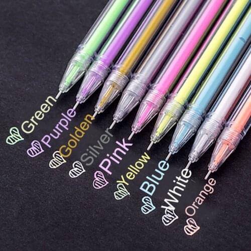 9PCS 9 Colors Ink Gel Pen of Styles New Best-selling Creative Drawing Stationery Pens For School DIY Scrapbooking Decor