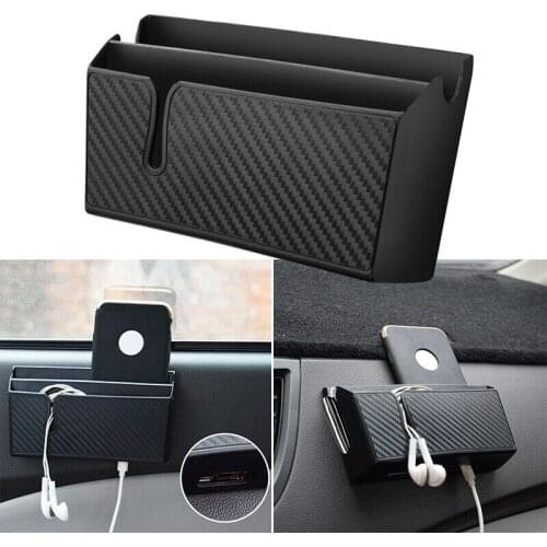 Car Storage Bag Organizer Phone Cradle Holder Charge Bag Air Vent Dashboard Hanging Phone pen card Organizer Car Accessories
