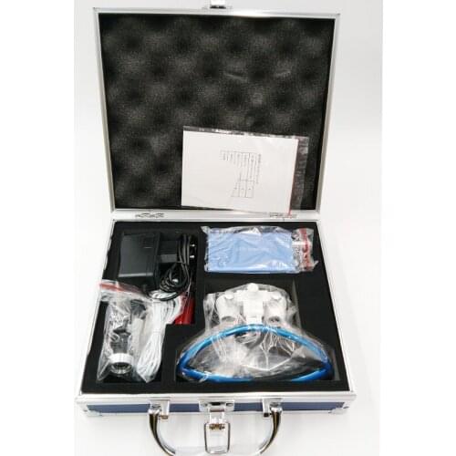 Free Shipping 2016 2.5X 3.5X magnifying glasses dental and surgical loupes with head light packed in aluminium box