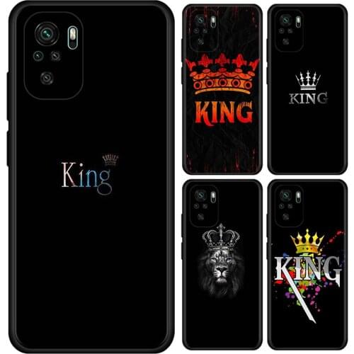 King Queen Lovers Couple Mobile Phones Cover for Xiaomi Redmi Note 9S 9 4G 8 10 7 8T 9C 9A 7A 8A K40 K30 Pro Phone Case Coque