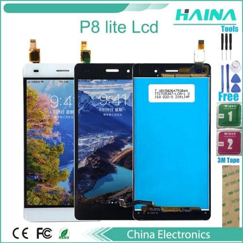 For Huawei P8 Lite LCD ALE-L04 ALE-L21 TL00 CL00 L02 UL00 Display Touch Screen Digitizer Assembly For P8 lite Replacement +Tools