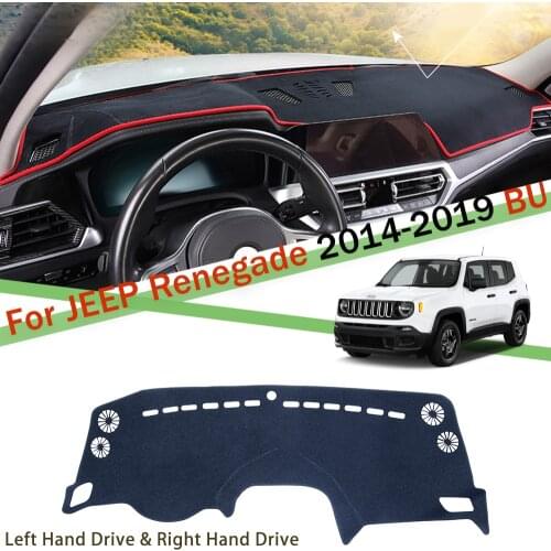 For Jeep Renegade 2014-2019 BU UV proof instrument panel mat Sunscreen mat Dashboard Cover Sunshade Dashmat Accessories