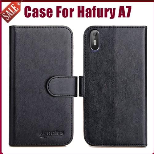 Hot! Hafury A7 Case 5.5" Fashion 6 Colors Flip Soft Leather Phone Wallet Cover For Hafury A7 Case Card Solts