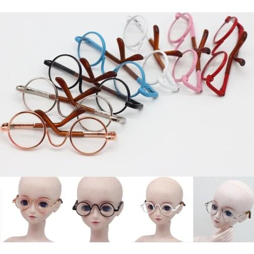 BJD 6.5cm round Glasses 1/3 60cm BJD MSD SD Doll sunglasses Free shippiing