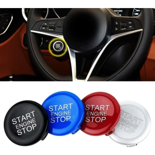 ABS Car Engine Start Stop Switch Button Cover Trim for Alfa Romeo Giulia Stelvio 2017-2019