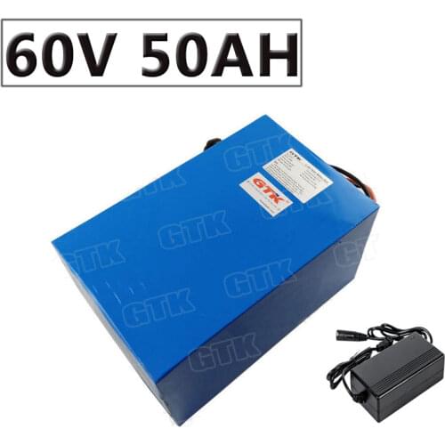 Lithium 60V 50Ah li ion battery pack with BMS for 4800w welectric scooter power supply motorcycle energy storage +5A charger