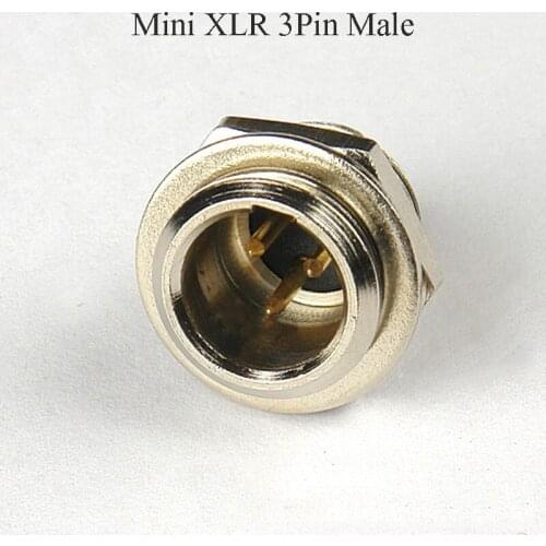Mini XLR 3Pin 4Pin PLUG SOCKET 3P 4P PANEL MALE Female