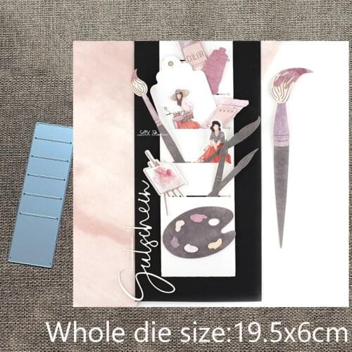 New Design Craft Metal stencil mold Cutting Dies Pen bag label decoration scrapbook die cuts Album Paper Card Craft Embossing