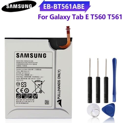 Original Tablet Battery EB-BT561ABE EB-BT561ABA For Samsung GALAXY Tab E T560 T561 SM-T560 Authentic Tablet Battery 5000mAh