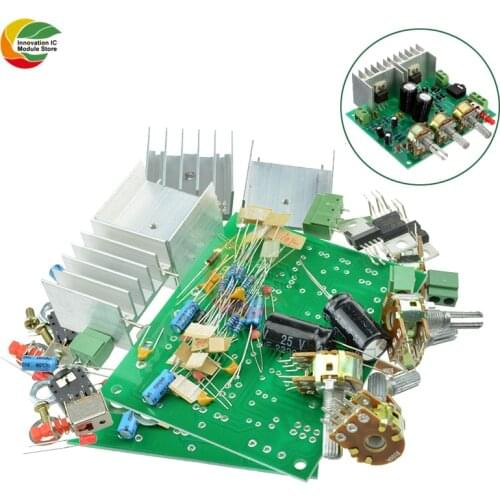 Two 2 Channel 2CH 2 CH 2.0 AC 12V 15W Audio TDA2030A Hifi Module Stereo Amplifier AMP Board Diy Kit Electronic PCB Board Module