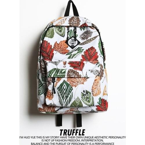 TRUFFLE brand 2021 backpacks for Boys Girls teenagers school bags Travelling bag for laptop waterproof men women leaf Backpack