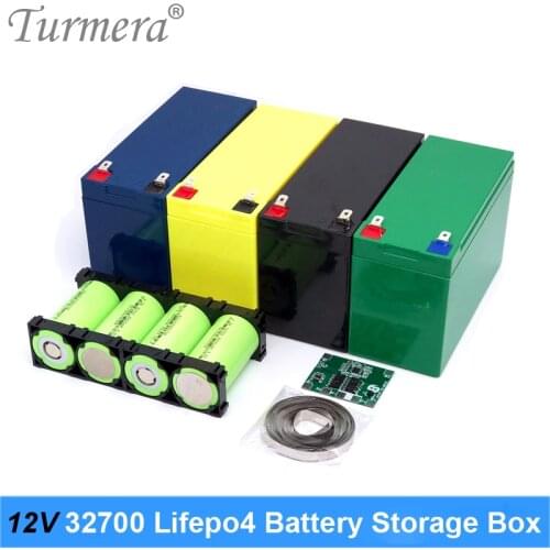 Turmera 12V Battery Storage Box 4S 20A BMS Nickel with Holder for 32700 Lifepo4 Uninterrupted Power Supply or 12V Motorcycle Use