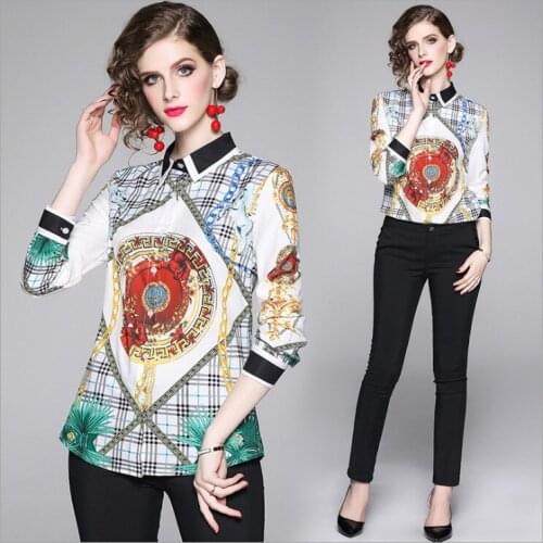 Floral Long Sleeve Blouse Women 2020 blusas mujer de moda shein Turn Down Collar chemisier femme Office Lady Blusa Camisas Mujer