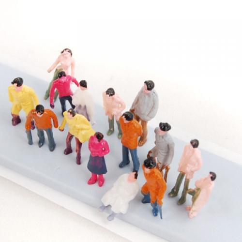 100pcs Painted Model Train People Figures Diorama Layout 1/150 N Scale
