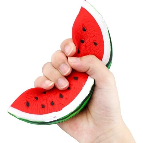 18cm Giant Squishy Watermelon Slow Rising Scented Soft Squishies Simulation Fruit Decor Relieves Stress Kids Toys Birthday Gifts