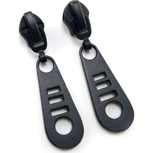 20pcs/lot) Exquisite Plating Black Color 5# Zipper Sliders for Nylon Reverse Zipper and Resin Zipper