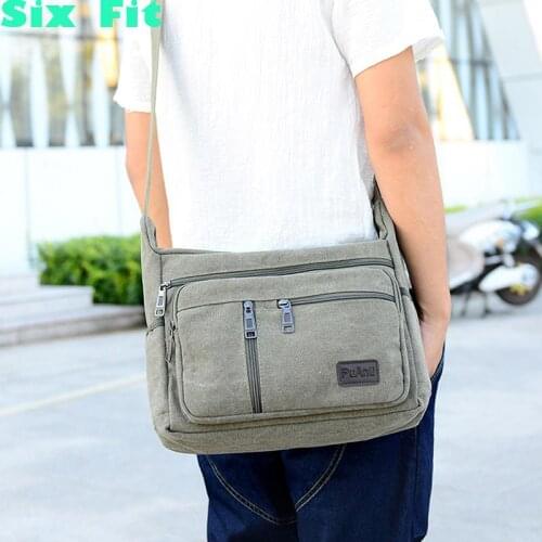 2020 Hot Selling Travel Bag Canvas Casual Women Shoulder Crossbody Outdoor Bags Mens Travel School Retro Zipper Shoulder Bag
