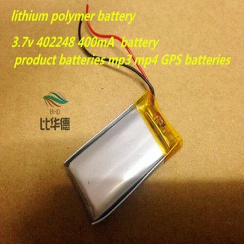 Tablet battery 3.7v 402248 400mA A product batteries mp3 mp4 GPS