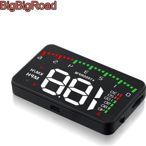 BigBigRoad Car Hud Display Windshield Projector For Chevrolet Aevo Sail Trailblazer Tracker Onix Captiva Cruze Lova RV Malibu