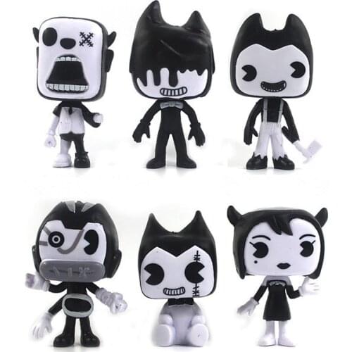 6pcs/set Bendy Action Figure Toys Ink Machine PVC Collectible Model Dolls For Kid Birthday Christmas Gift