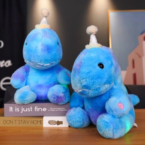 Electronic Dinosaur Plush Toys Stuffed Animals Soft Doll LED Light Plush Glowing Soft Doll Baby Kid Toys Birthday Christmas Gift