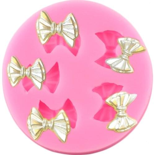Bow Bowknots Shape Cake Mold Chocolate Candy Molds DIY Sugarcraft Decoration Mould Cupcake Topper Fondant Cake Decorating Tools