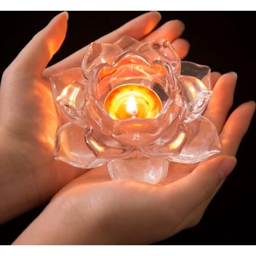 HLPKC Decorative Crystal Candlesticks