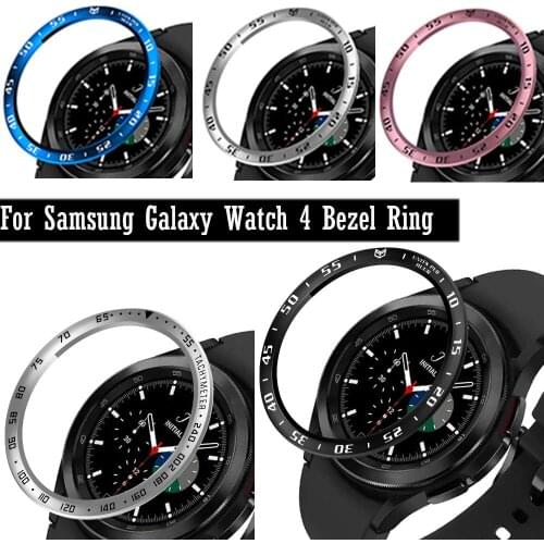 Bezel Ring Styling Stainless Steel Cover For Samsung Galaxy Watch 4 Classic 46MM Case Protection Metal Case Speed Adhesive shell