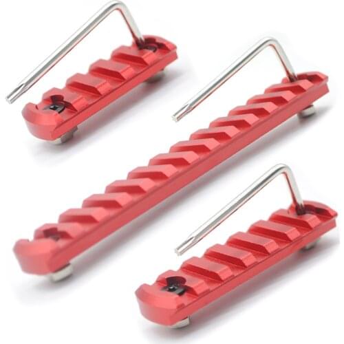 Red Anodized 5/7/13 Slots Picatinny Rail Sections For M-lok Handguard Rail Hunting Accessories