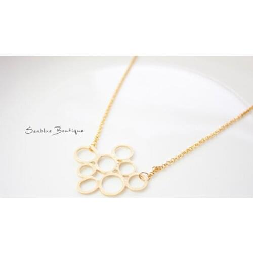 Round Circle Bubble pendant Necklace for women christmas beautiful gift jewelry