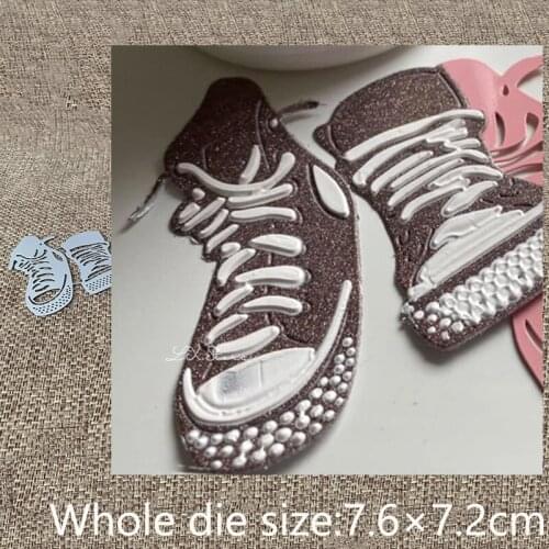 XLDesign Craft Metal Cutting Dies stencil mold cute 2pcs shoes decoration scrapbook Album Paper Card Craft Embossing die cuts