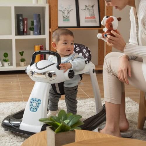 Multi-Functional Baby Walker Universal Wheel Toddler Scooter Adjustable Learning Anti Rollover Correction Leg Foldable Seat Car