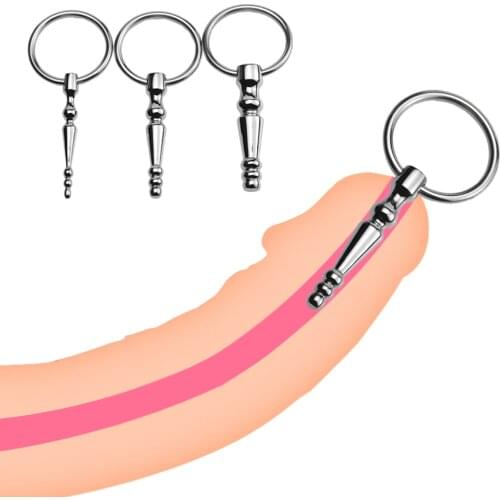 Male Masturbator Stainless Steel Penis Plug Urethral Dilator Catheters Urethra Sounding Stimulator Chastity Sex Toys for Penis