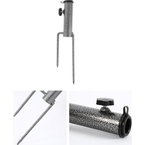 Umbrella Stand High Durability Rust-proof Metal Ground Grass Auger Holder Stand for Patio