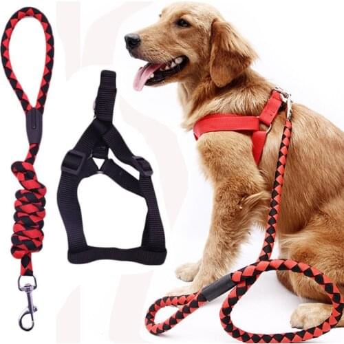 Dog Cat Leash Kit Adjustable Puppy Outdoor Walking Hiking Leads for Small Medium Dogs Pet Dog Traction Rope Pet Accessories