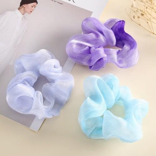 Haimeikang 9CM Women Ponytail Hair Ropes Elastic Rubber Bands Fashion Sweet Girls Chiffon Hair Tie Ropes Hair Accessories