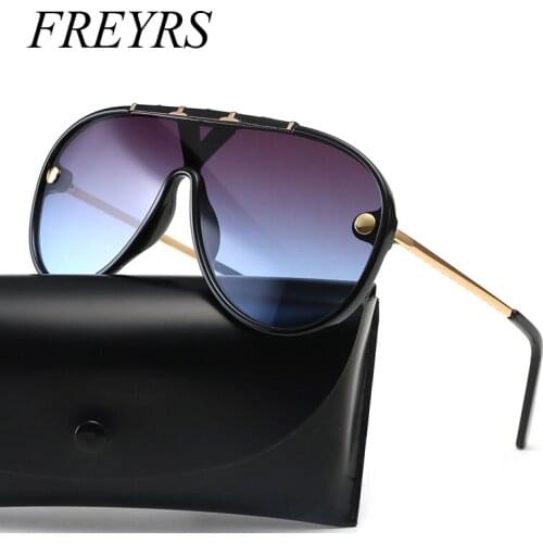 Oversized One Piece Style Sunglasses Women Brand Designer Luxury Vintage UV400 Protection Large Frame Sun Glasses for Men 5388