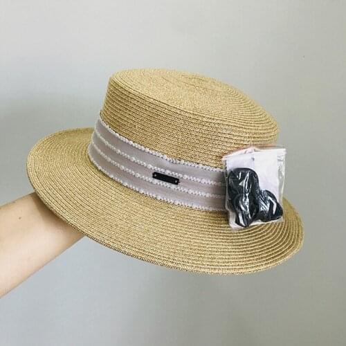 Travel Panama Wide Brim Straw Hats For Women Fedora Summer Beach Sun Hat UPF 50+ Fashion Flat-top Sun Hat Luxury Jazz Straw Hat