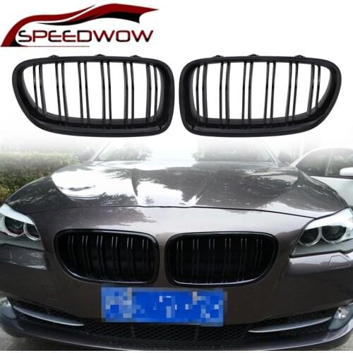 SPEEDWOW Car Front Parallel Bar Grille Auto Kidney Sports Racing Grills Replacement Parts For BWM 5 Series F10 F18 2010-2017