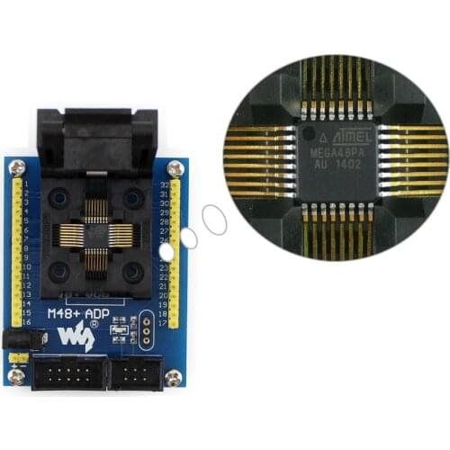 M48+ ADP # ATmega48 ATmega88 ATmega168 mega48 mega88 TQFP32 AVR Programming Adapter Test Socket