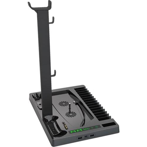 Top for PS5 Game Console Vertical Cooling Stand Controller Charging Dock Games Handle Storage Bracket