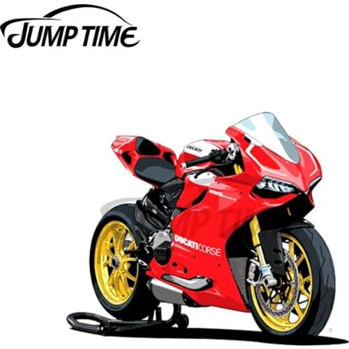 Jump Time 13 x 7.3cm 1199 Panigale R Car Stickers Vinyl Material Decal Personality Motorcycle Graphics Suitable for VAN ATV SUV